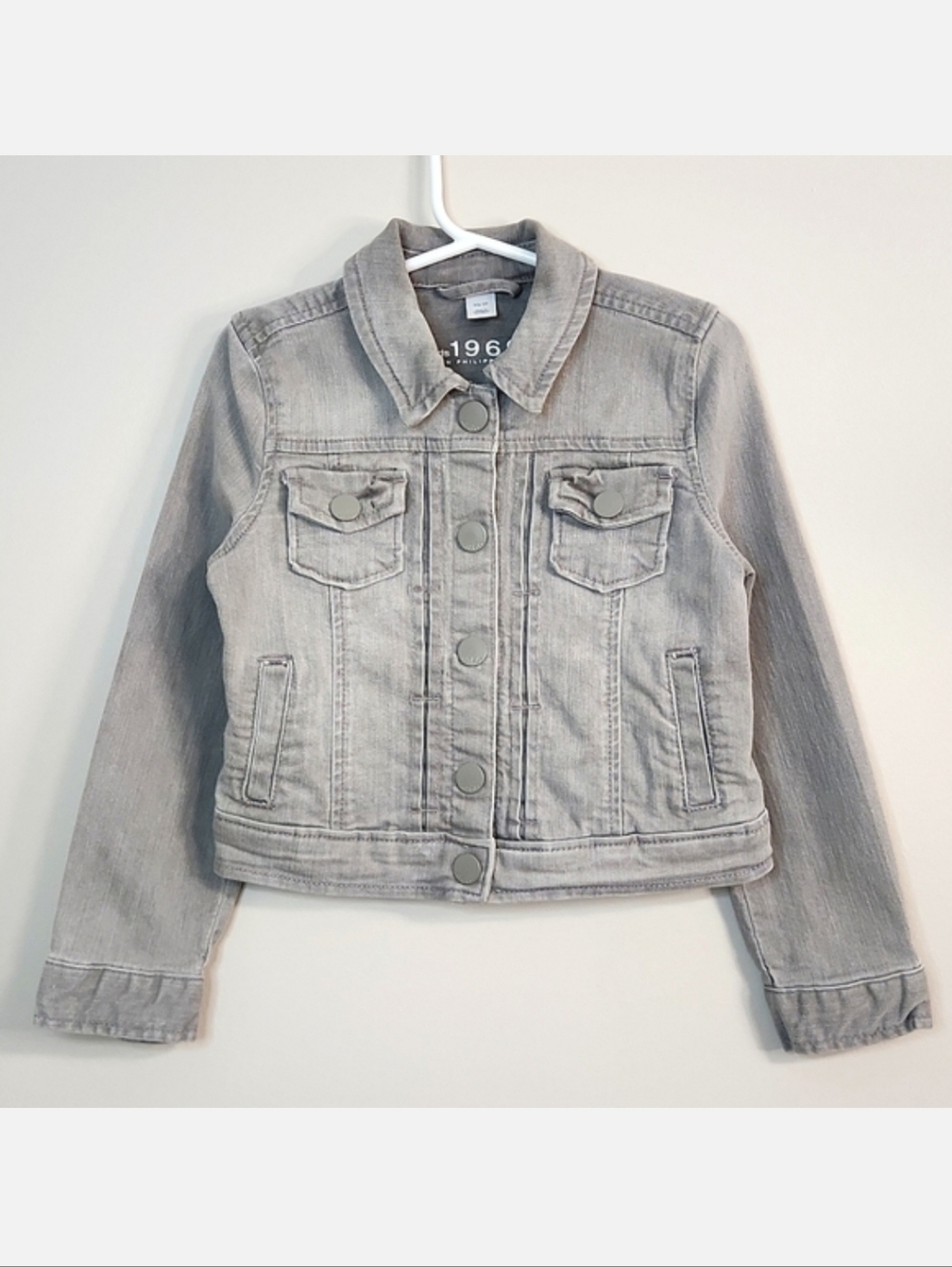 GapKids Grey Denim Jacket, Size XS (Fits Like 4T)